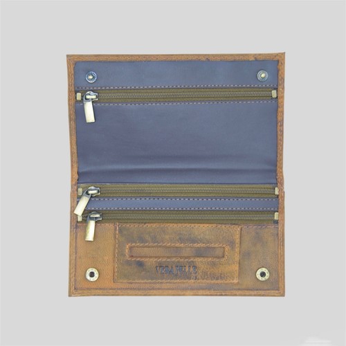 Porta tabacco pelle vintage - tabacco, in