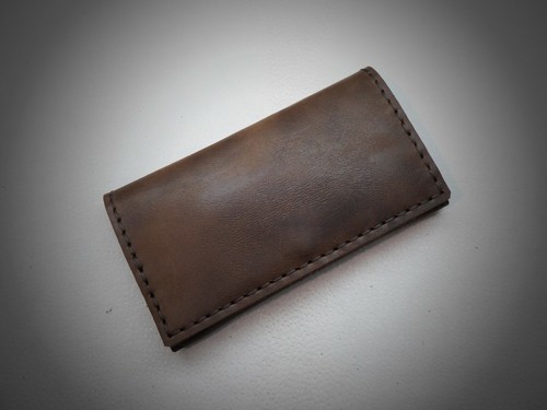 Porta tabacco pelle marrone - tabacco, in